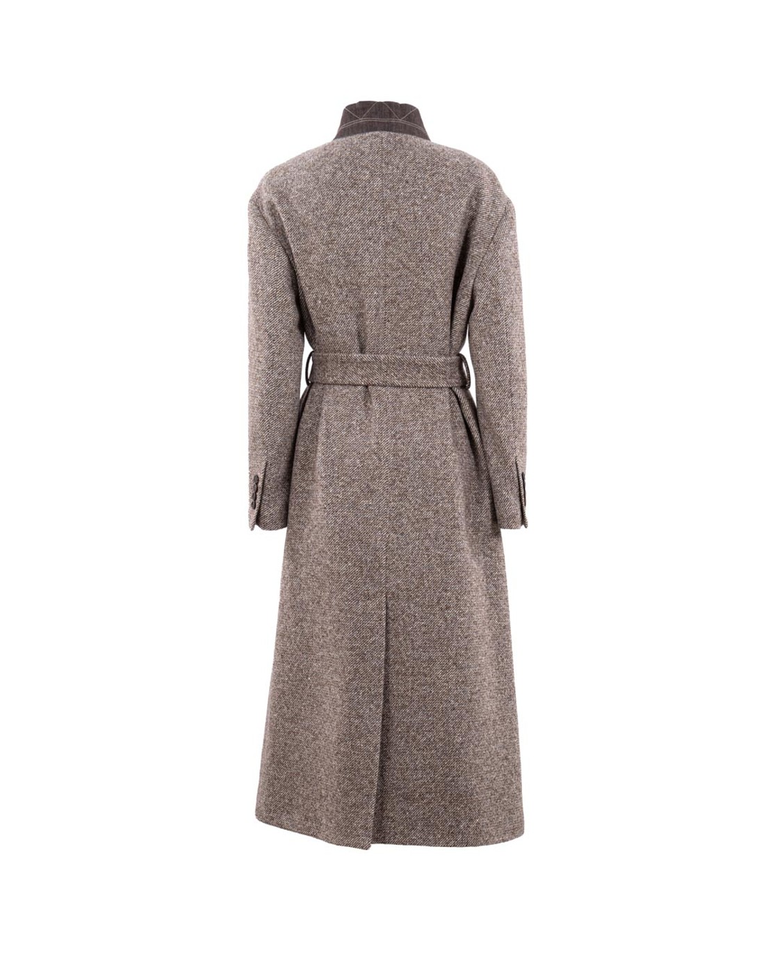 shop BRUNELLO CUCINELLI  Cappotto: Brunello Cucinelli cappotto in diagonale mélange di lana vergine e seta.
Cintura da annodare removibile.
Fodera in crêpe misto seta.
Rever sciallato.
Taschino su petto.
Tasche basse.
Polsini con bottoni.
Spacco singolo su retro.
Decorazione in monile Nickel-free.
Composizione: 73% LANA VERGINE, 22% SETA, 5% POLIAMMIDE.
Made in Italy.. MG5319932-C6321 number 9188391